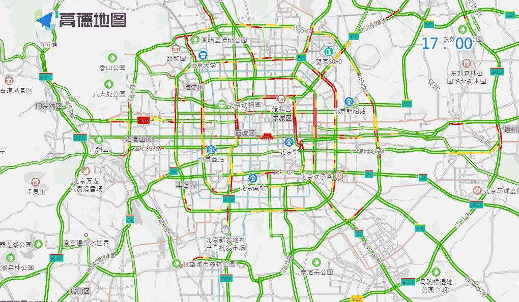 北京市交通預(yù)測(cè)預(yù)報(bào)_香山周邊交通壓力_出行提示