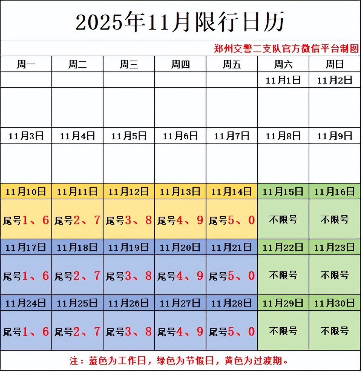 鄭州機(jī)動車尾號限行政策 2025年鄭州限行時(shí)間表 鄭州市三環(huán)以內(nèi)限行范圍_限行
