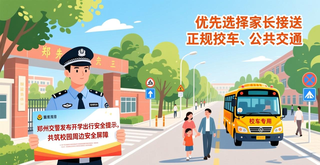 出行提示_校園周邊交通疏導(dǎo)_鄭州交警開學(xué)安全